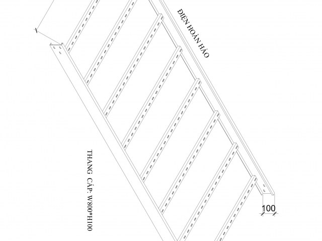 Thang cáp W800 H100